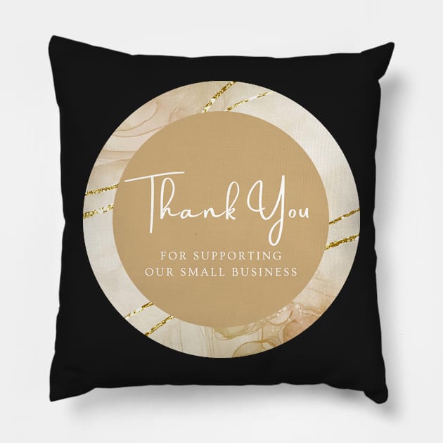 Thank You for supporting our small business Sticker - Gold Pillow by LD-LailaDesign