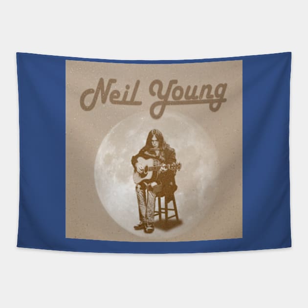 Neil Young Tapestry by shadowNprints