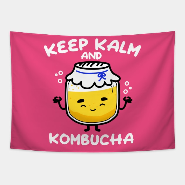 Keep Kalm and Kombucha Tapestry by YoungWillow
