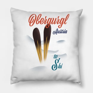 Obergurgl Austrian ski poster Pillow