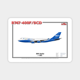 Boeing B747-400F/SCD - SW Italia (Art Print) Magnet