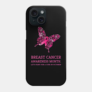 Breast Cancer Butterfly Phone Case