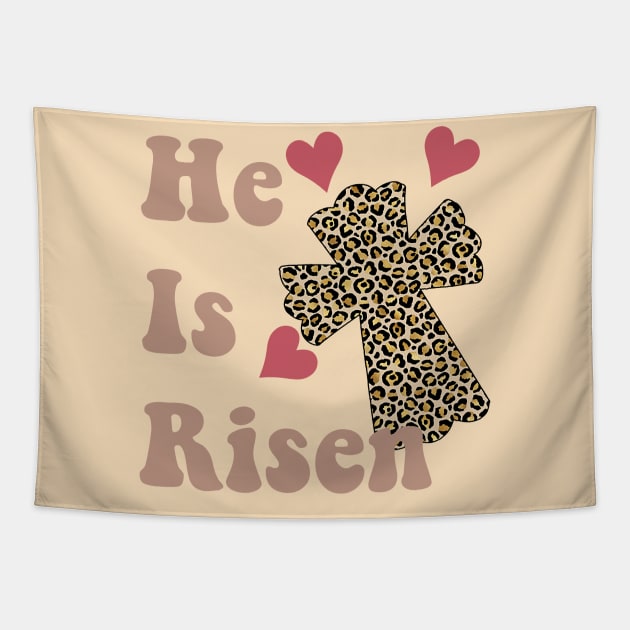 He is Risen, Easter design Tapestry by Apparels2022