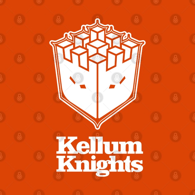 Kellum Knights Badge White Print by CreativeWear