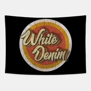 circle vintage White Denim Tapestry