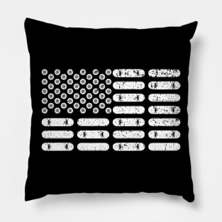 usa flag skateboard Pillow