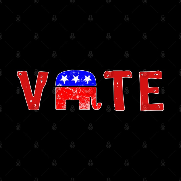 Republican Vote Vintage Elephant by Scar