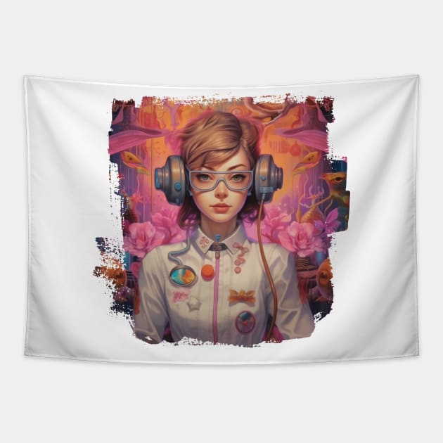 Anime cute girl Tapestry by Evgeny