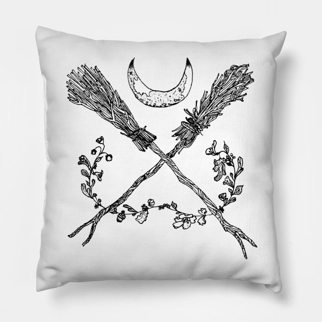 Hackberry Crest Pillow by Cursed_Illustrations