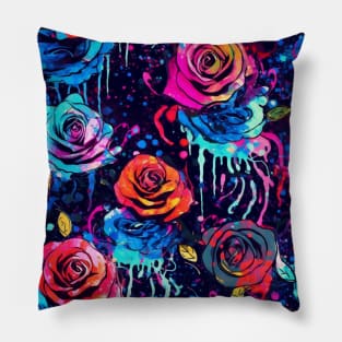 Rainbow flowers Pillow