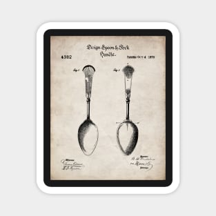 Kitchen Spoon Patent - Cooking Baker Kitchen Decor Art - Antique Magnet