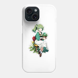 Cute happy anime girl in summer series Phone Case