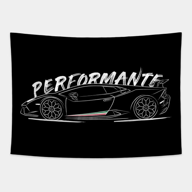 Huracan Performante Tapestry by turboosted