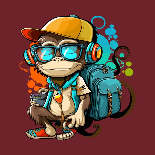 Funky Monkey: Ready to Jam Print Design! by Afe