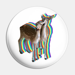 Rainbow deer Pin