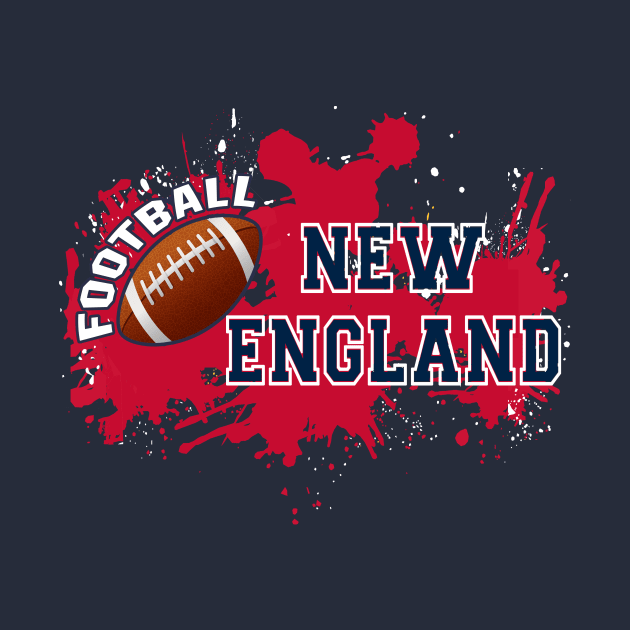 New England Football Retro Vintage For Game Day by cytoplastmaximume