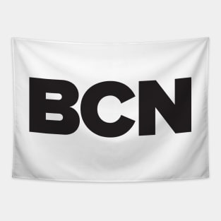 BCN - Barcelona proud city print - black Tapestry