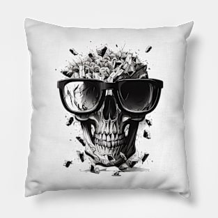 Skull with glasses Pillow