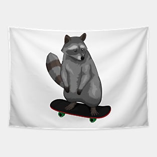 Racoon Skater Skateboard Tapestry