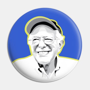 Smiling Bernie Sanders Pin
