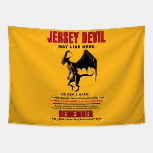 Jersey Devil Cryptid Activity Sign Tapestry