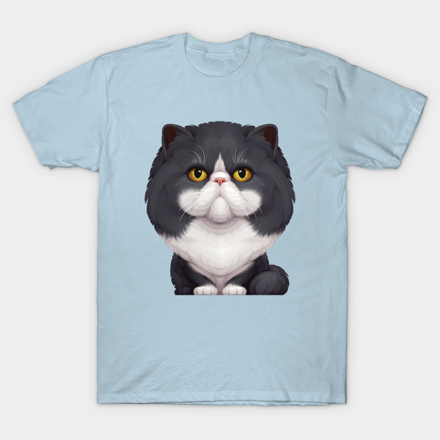 Black & White Cat Cat - Cat - T-Shirt | TeePublic