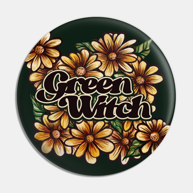 Green Witch Pin by bubbsnugg