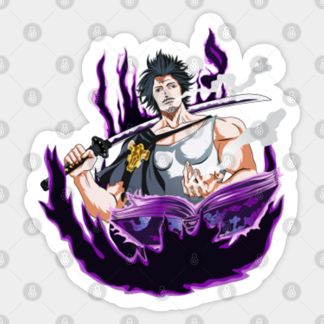 black clover captain yami black clover sticker teepublic