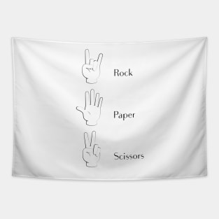 ROCK Paper Scissors Tapestry