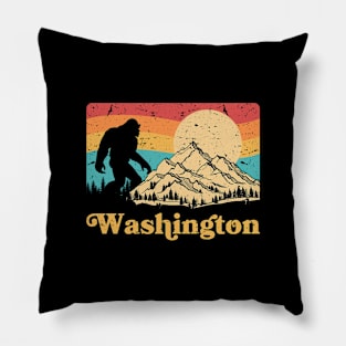 State of Washington Pacific Northwest Bigfoot Mountain Pillow