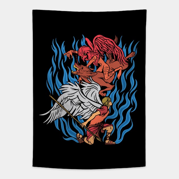 ANGEL DEMON Tapestry by GoshaDron