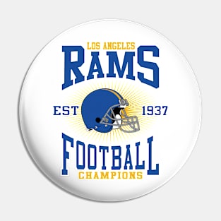 Los Angeles Rams Football Champions Pin