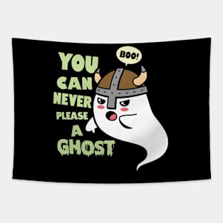 Funny Cute Kawaii Boo Viking Ghost Funny Saying Meme Tapestry