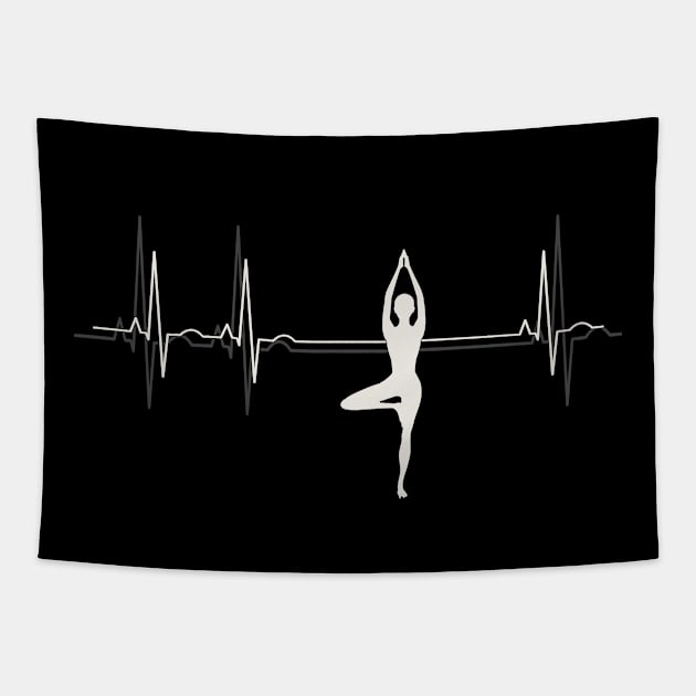 Heartbeat Yoga - I love to practice yoga Tapestry by Jose Luiz Filho