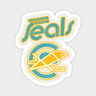 Retro Defunct California Golden Seals Ice Hockey Magnet