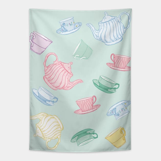 Tea Party Tapestry by SWON Design