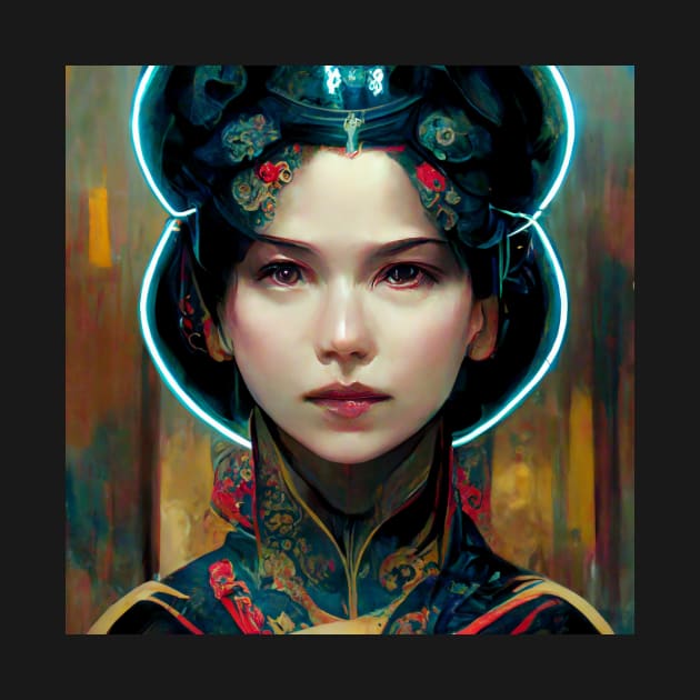 Portrait Queen Machine Gold by Bespired
