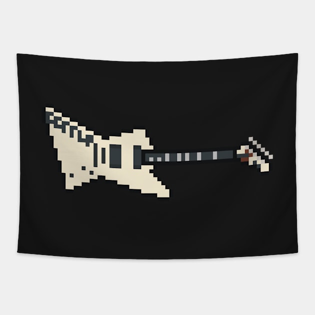 Pixel White EET FUK Guitar Tapestry by gkillerb