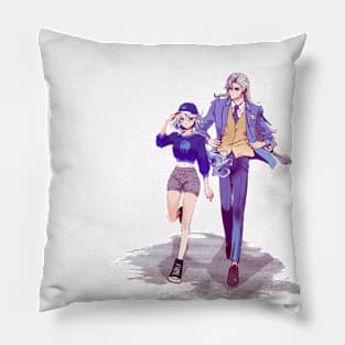 Furina and Neuvillette in Modern Clothing v2 | Genshin Impact Pillow