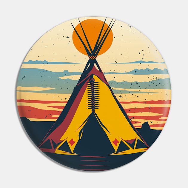 Native American Tipi Camp Pin by Wintrly