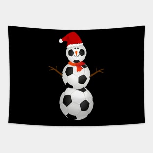 Soccer Santa Hat Snowman Christmas Lights Funny Xmas Squad Tapestry