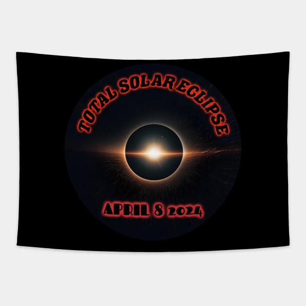 Solar Eclipse 2024 Tapestry by Obotan Mmienu