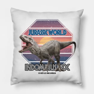 Jurassic - Indominus Rex -  Dinosaur Movie Sunset Pillow