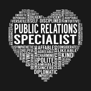 Public Relations Specialist Heart T-Shirt