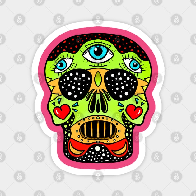 Candy skull 5 Magnet by fakeface