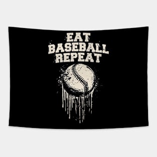 Eat Baseball Repeat Tapestry