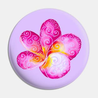 Swirly Plumeria Pin