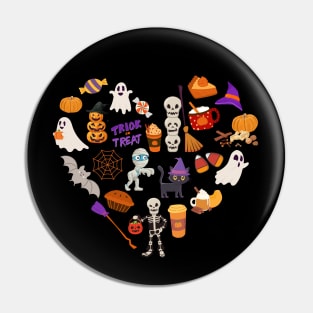 Cute October heart Autumn is my favorite season, love Fall pumpkin and halloween Pin