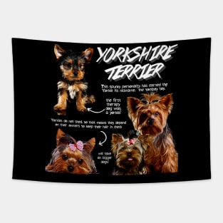 Yorkshire Terrier Dog Fun Facts Tapestry