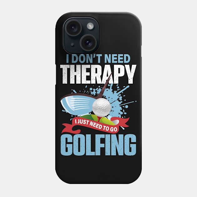 Golfer On Fairway With Wedges And Golf Bag Phone Case by gdimido